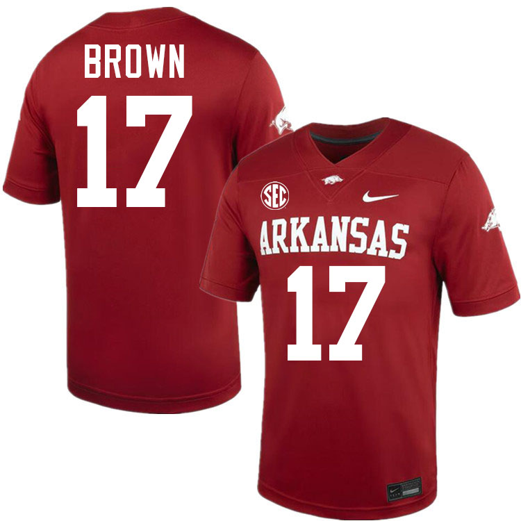 #17 Jalen Brown Arkansas Jersey,Arkansas Razorbacks College Football Jerseys Stitched-Cardinal  #17 Jalen Brown Arkansas Jersey,Arkansas Razorbacks College Football Jerseys Stitched-Cardinal